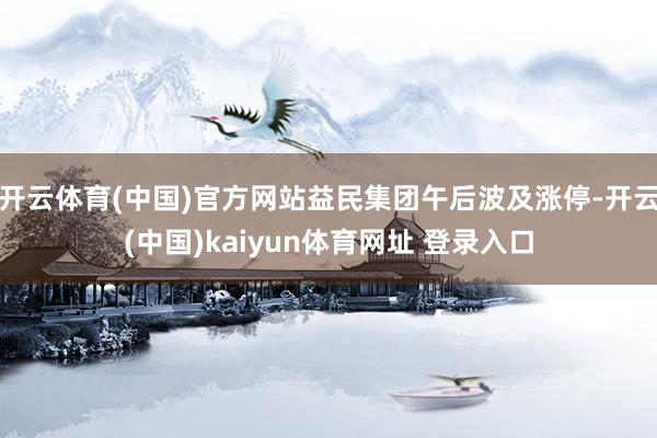 开云体育(中国)官方网站益民集团午后波及涨停-开云(中国)kaiyun体育网址 登录入口