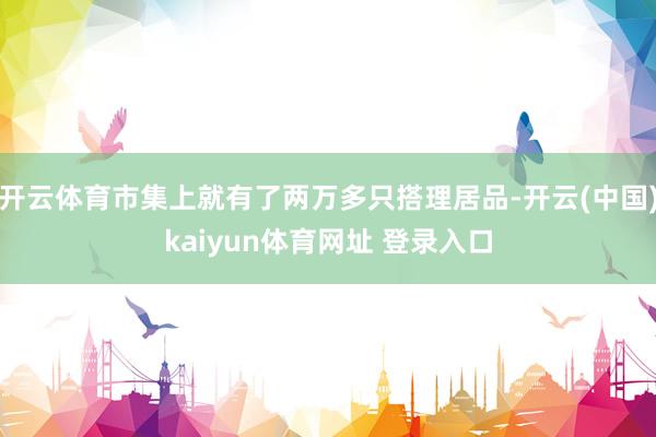 开云体育市集上就有了两万多只搭理居品-开云(中国)kaiyun体育网址 登录入口