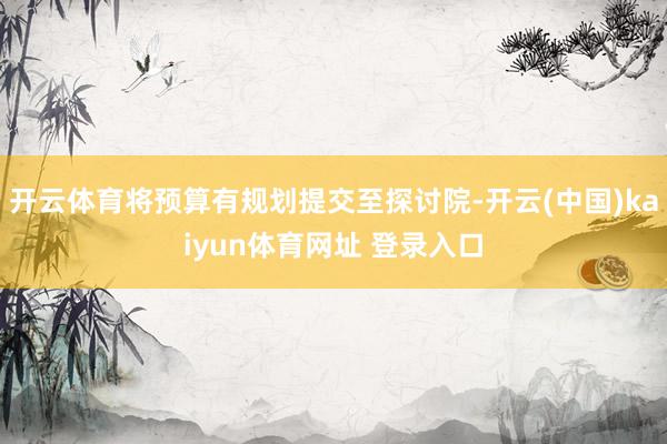 开云体育将预算有规划提交至探讨院-开云(中国)kaiyun体育网址 登录入口
