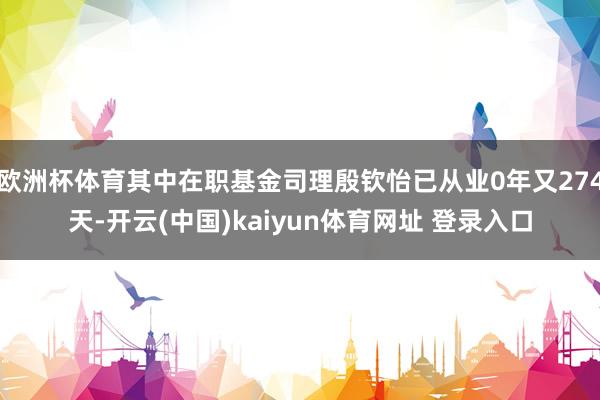 欧洲杯体育其中在职基金司理殷钦怡已从业0年又274天-开云(中国)kaiyun体育网址 登录入口