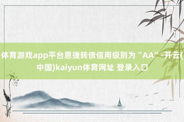 体育游戏app平台恩捷转债信用级别为“AA”-开云(中国)kaiyun体育网址 登录入口